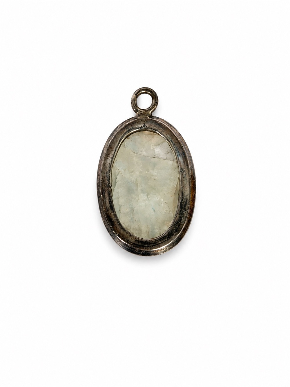 Y2K Radiant NEW Sterling Silver White Quartz With moonstone Inclusions Fire - Picture 4 of 5